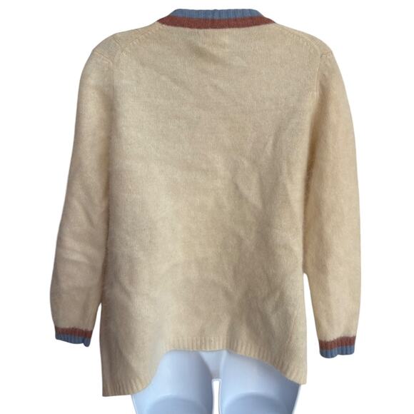 Vintage Lambswool and Angora Open Front Cardi with Flaws size S(?) Please Read! - Picture 7 of 8